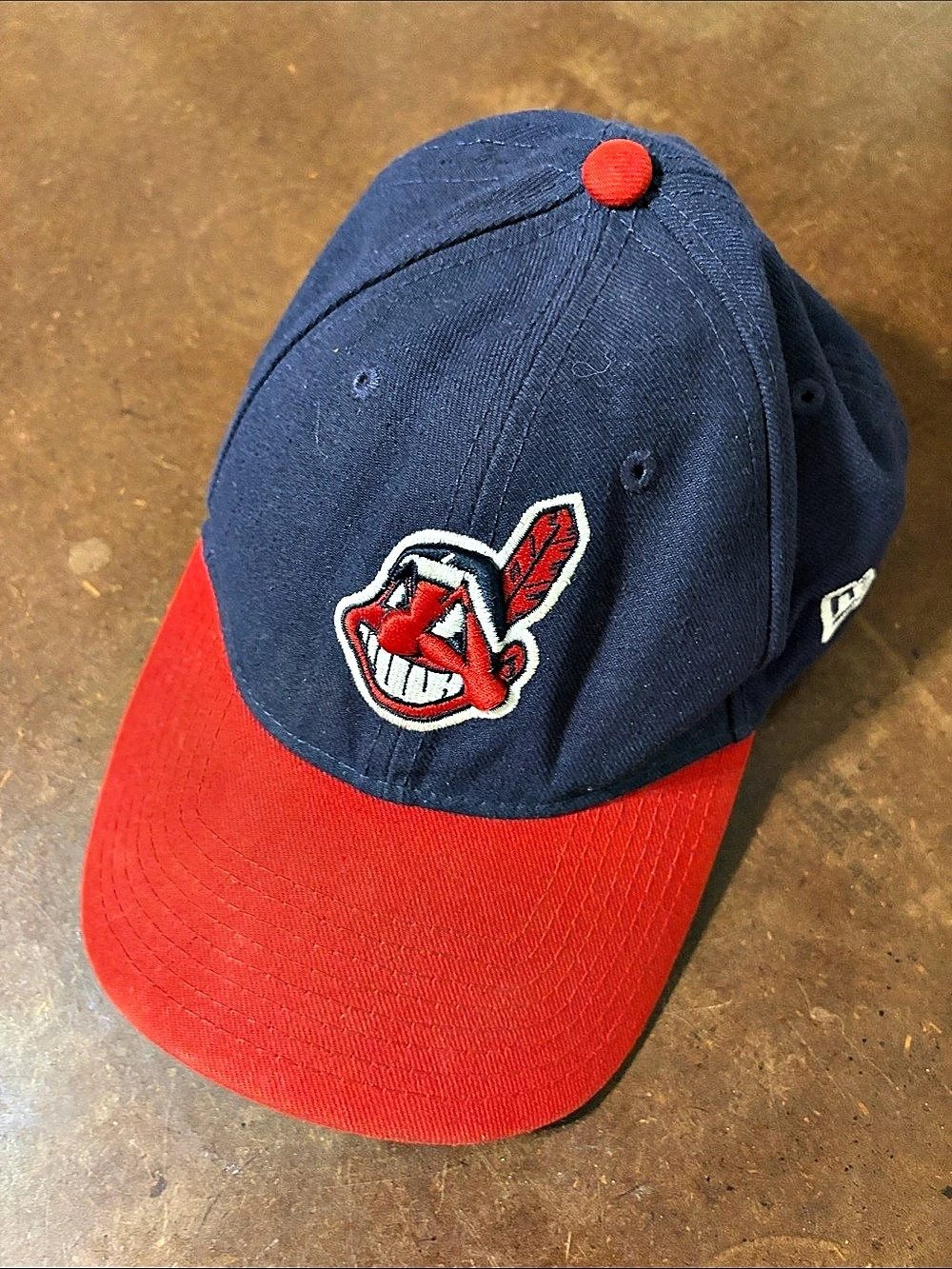 New Era Cleveland Indians Cooperstown Collection Strapback Hat Blue & Red Hat